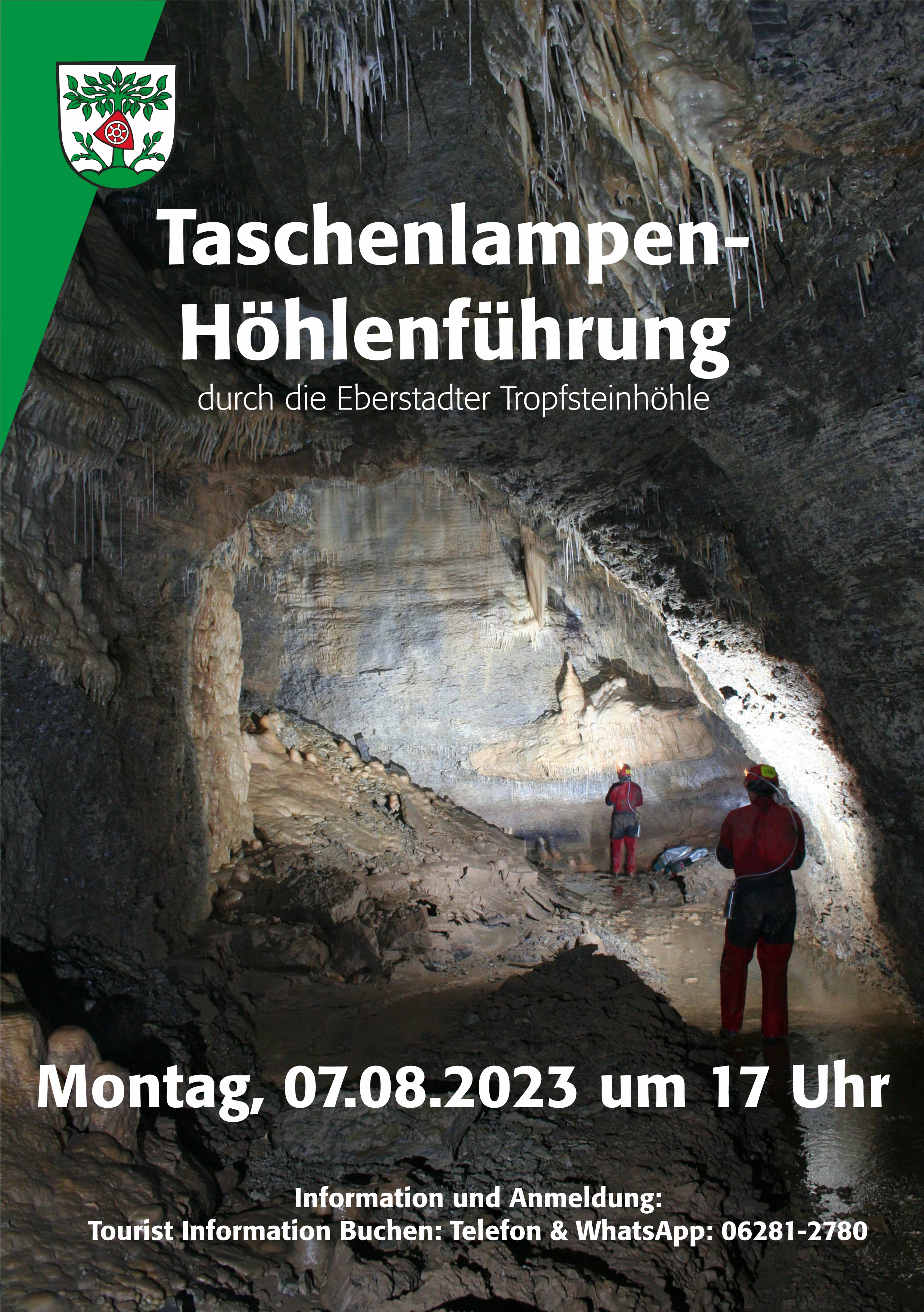 Plakat Taschenlampenführung durch die Höhle Feso 2023